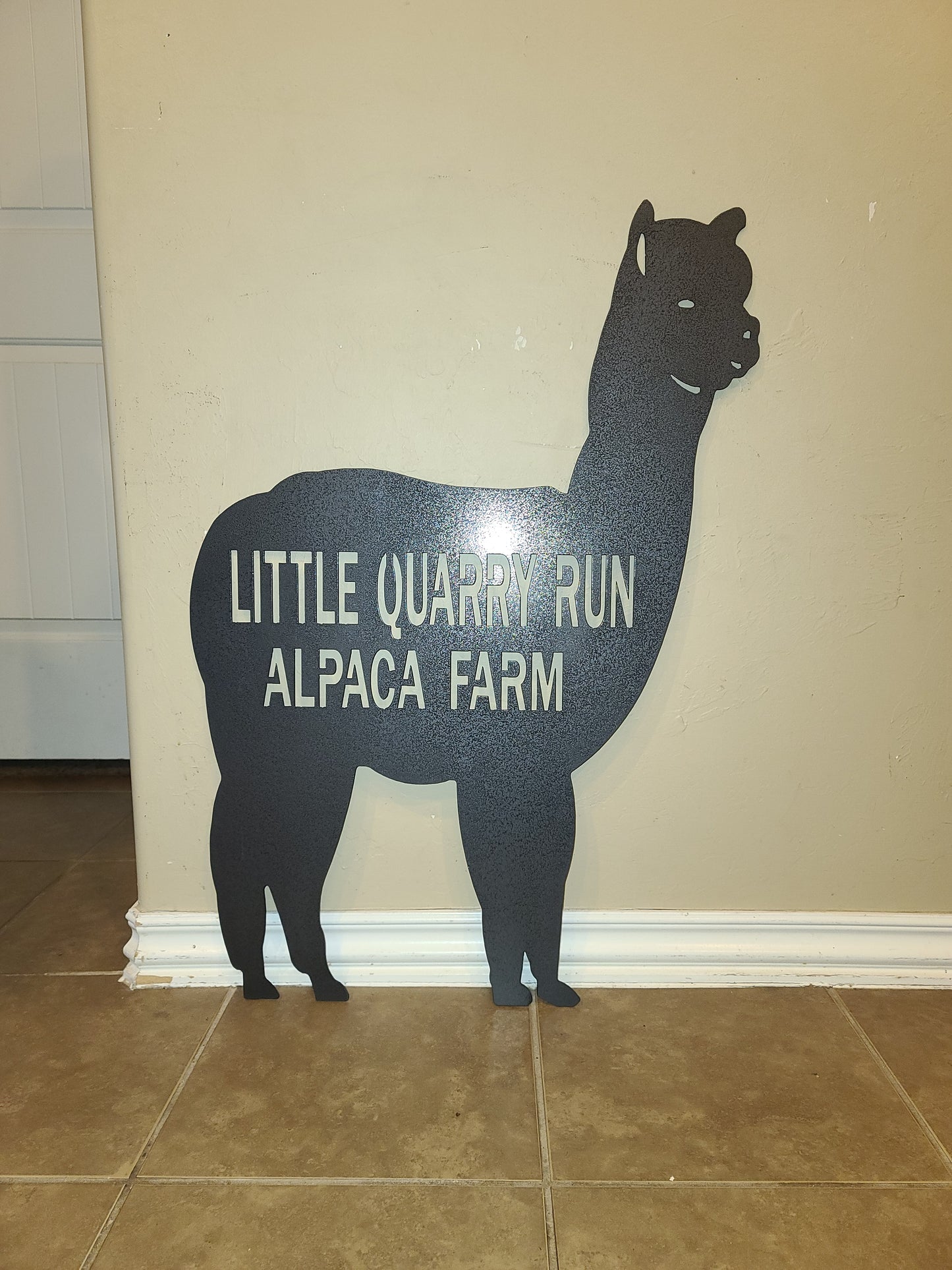 Alpaca Custom Metal Sign