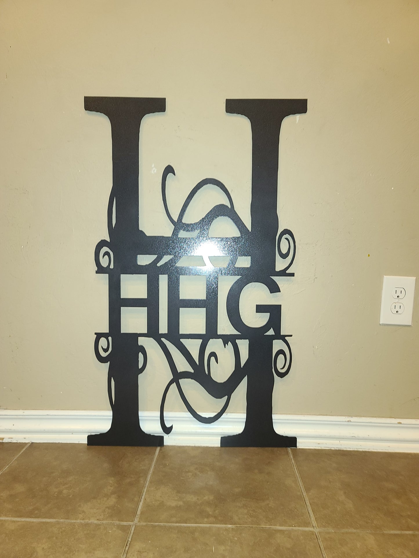 Home decor letter monogram name design