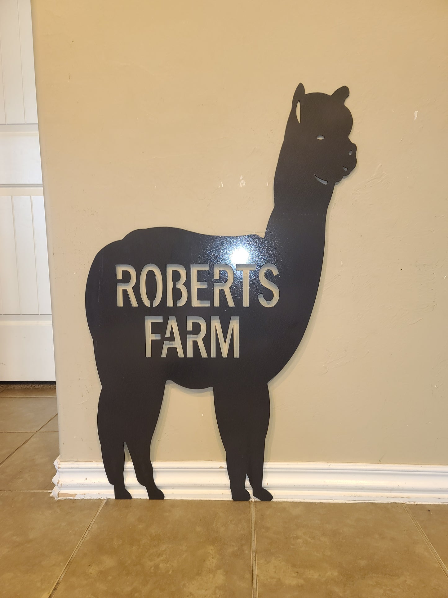 Alpaca Custom Metal Sign