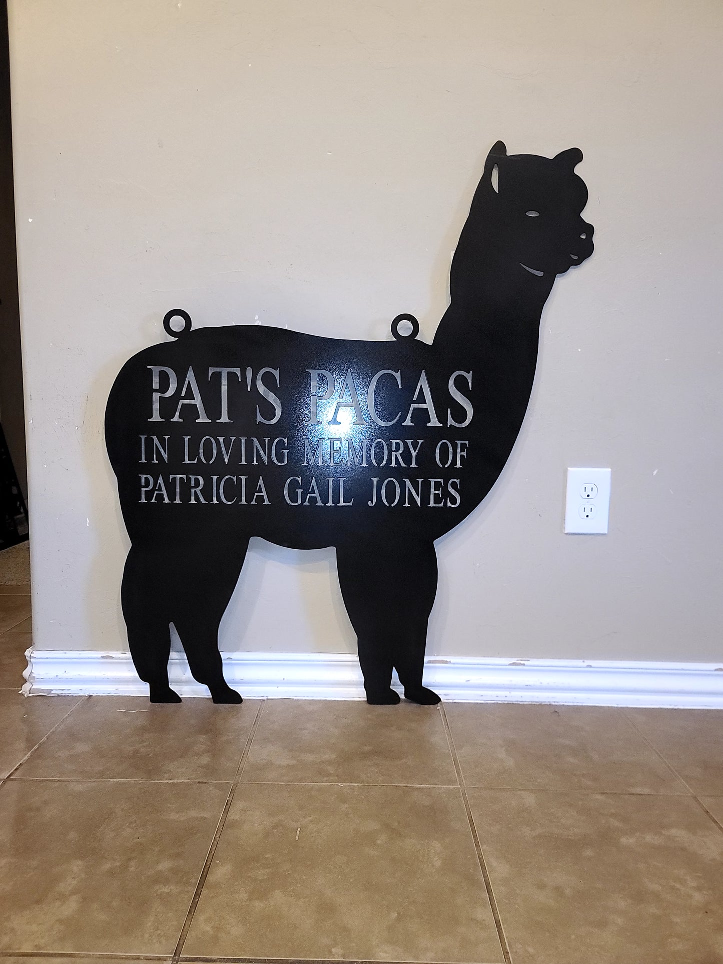 Alpaca Custom Metal Sign