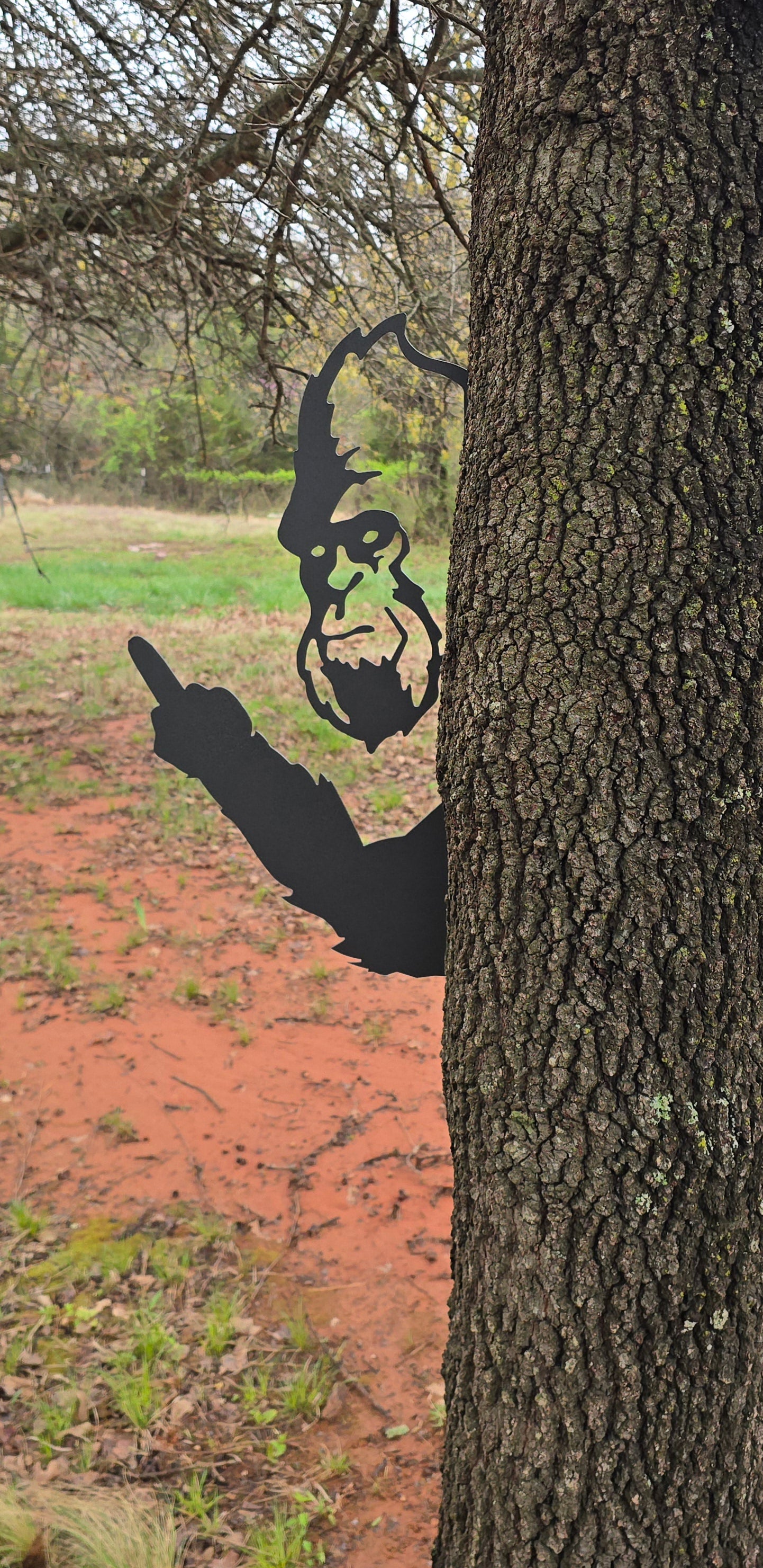 Peek-A-Boo Bigfoot Metal Design