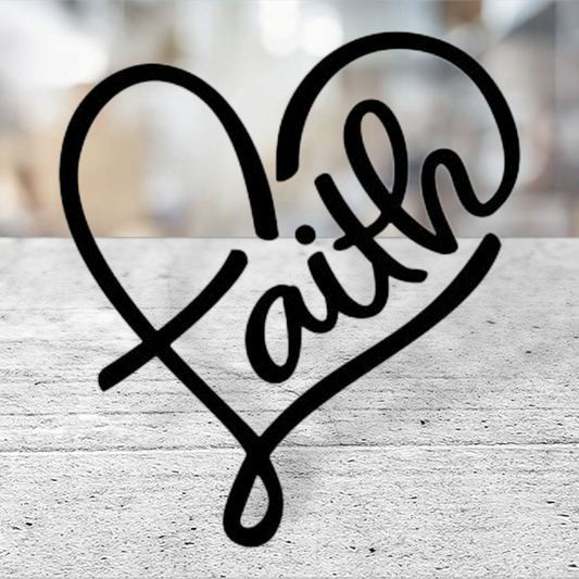 Home decor faith heart design