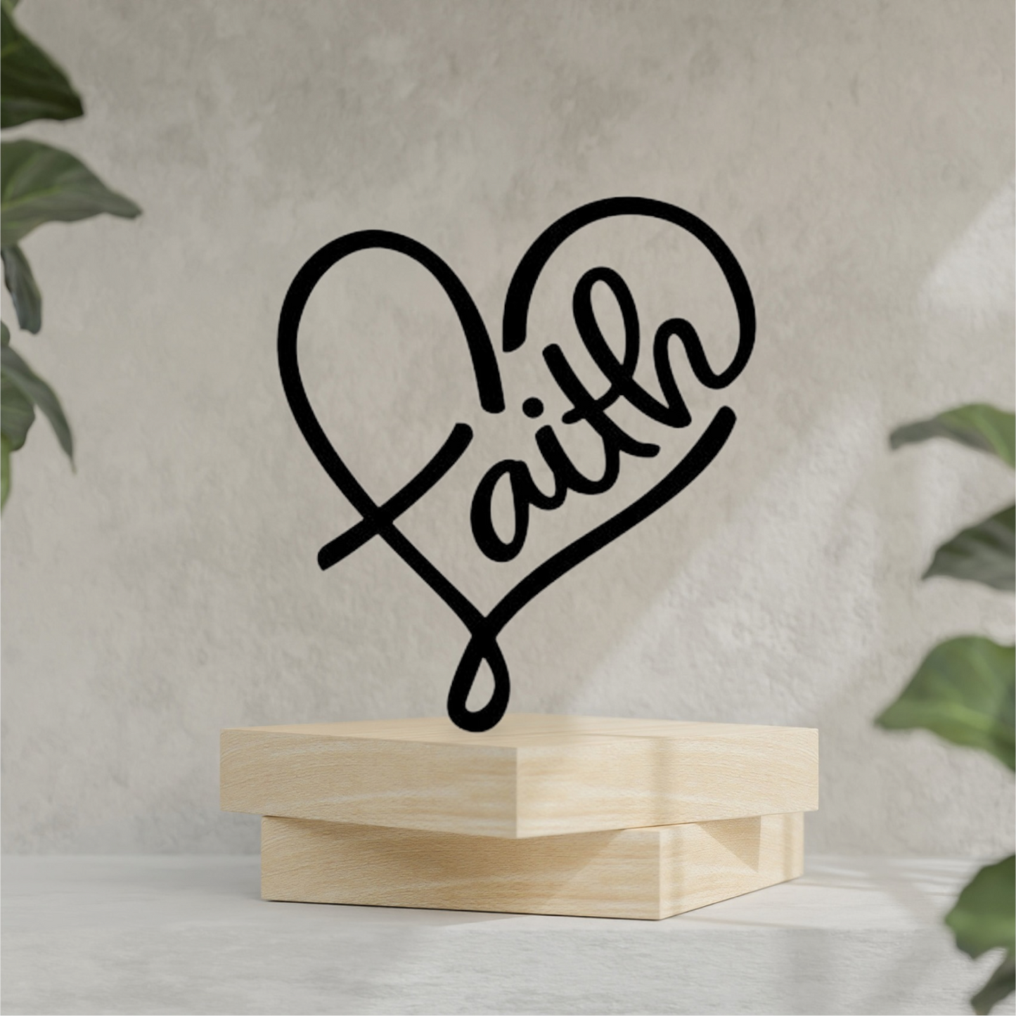 Home decor faith heart design