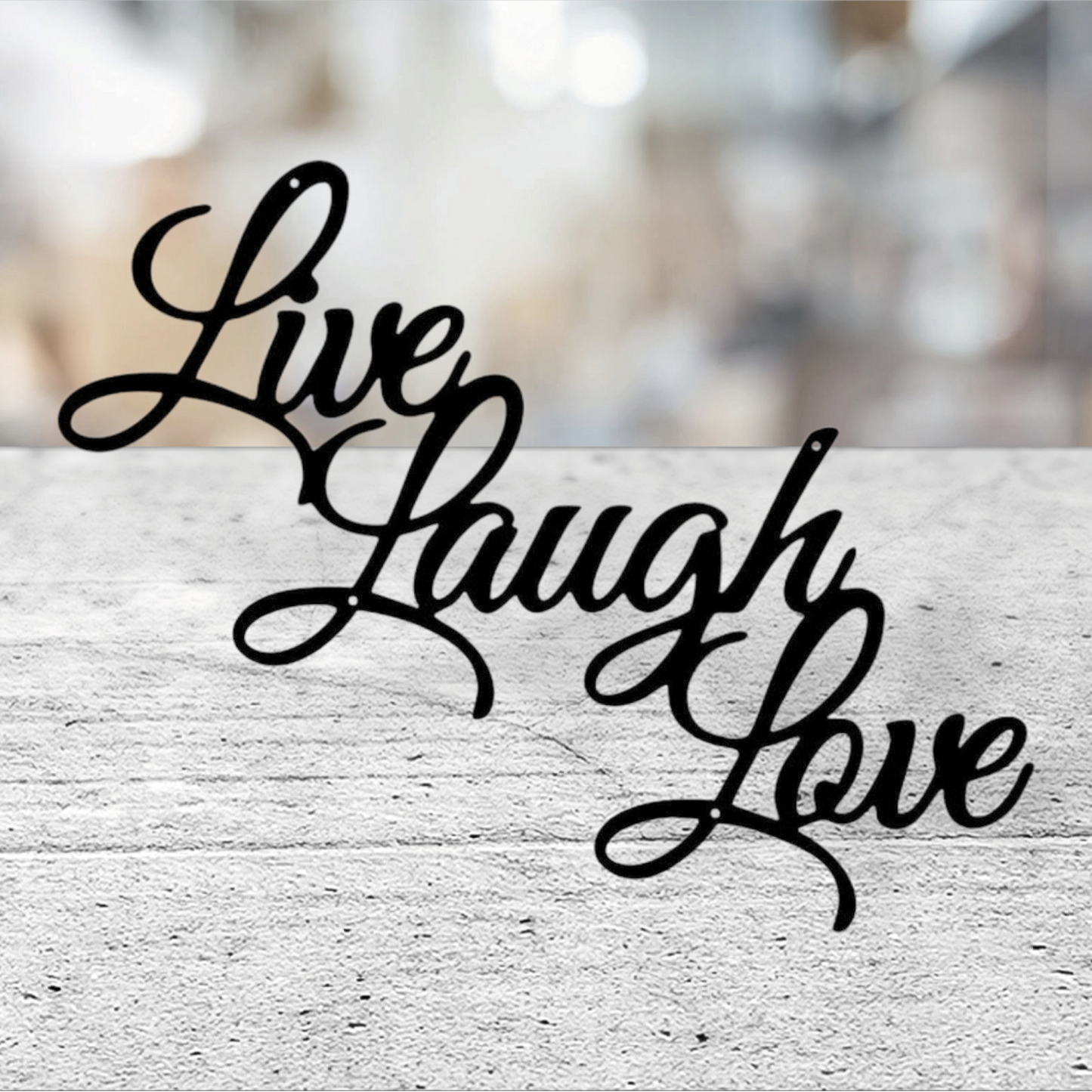 Home decor cursive live, laugh, love