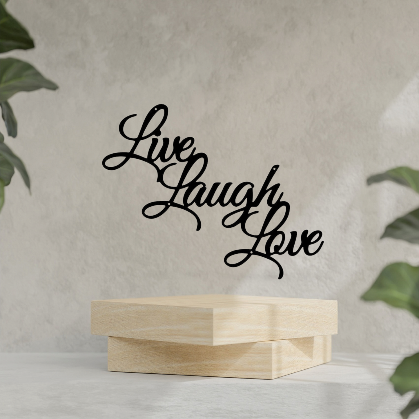 Home decor cursive live, laugh, love