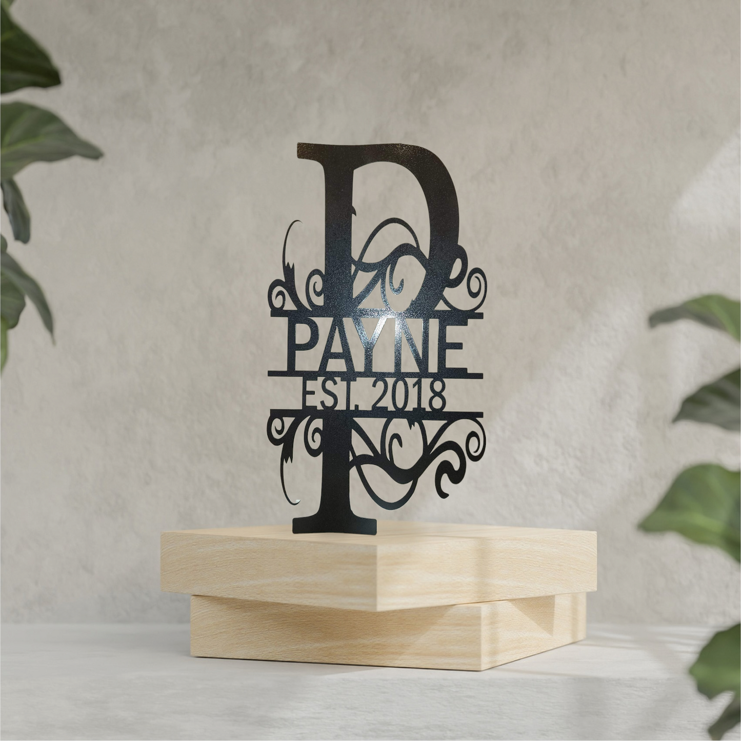 Home decor letter monogram name design