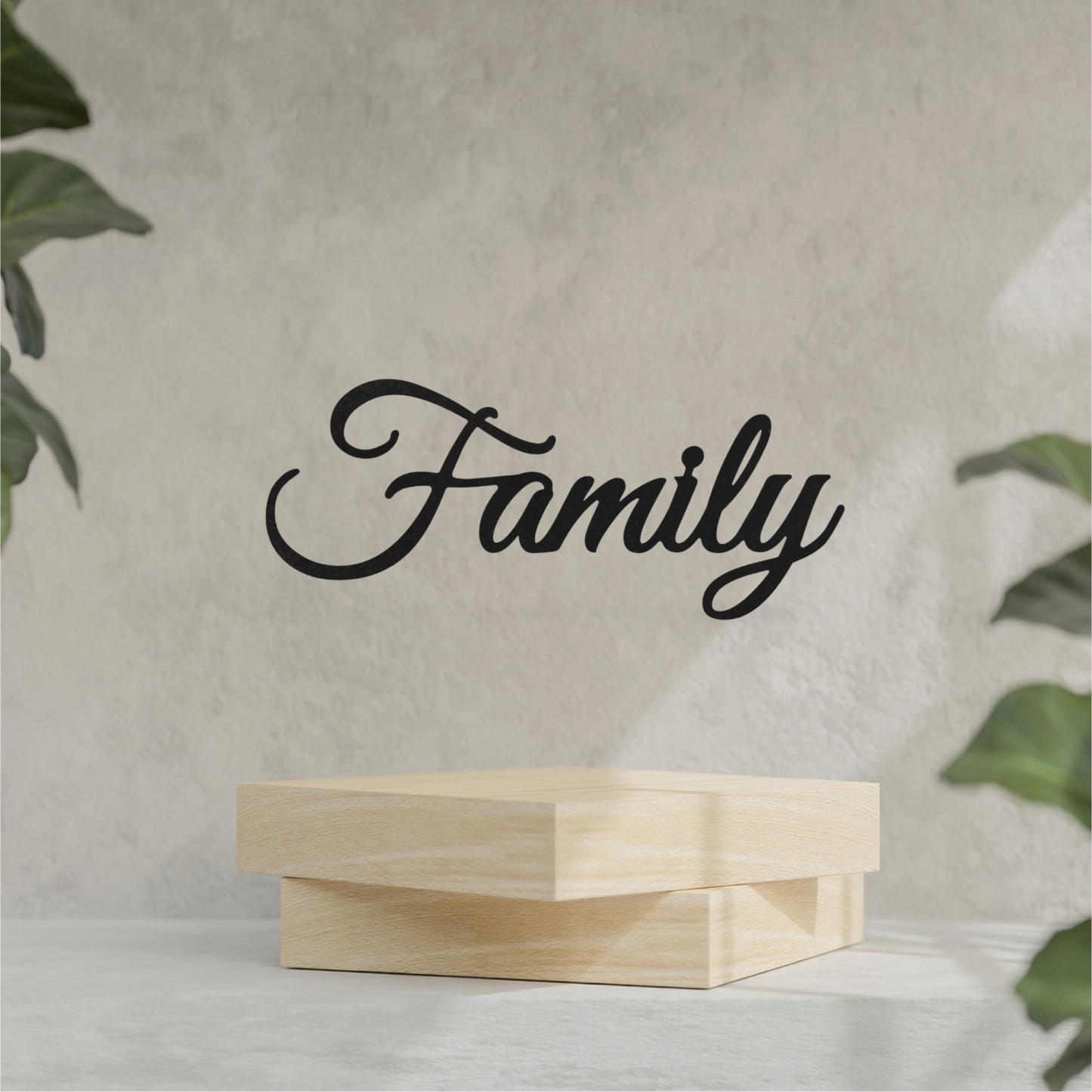 Home decor cursive Family sign