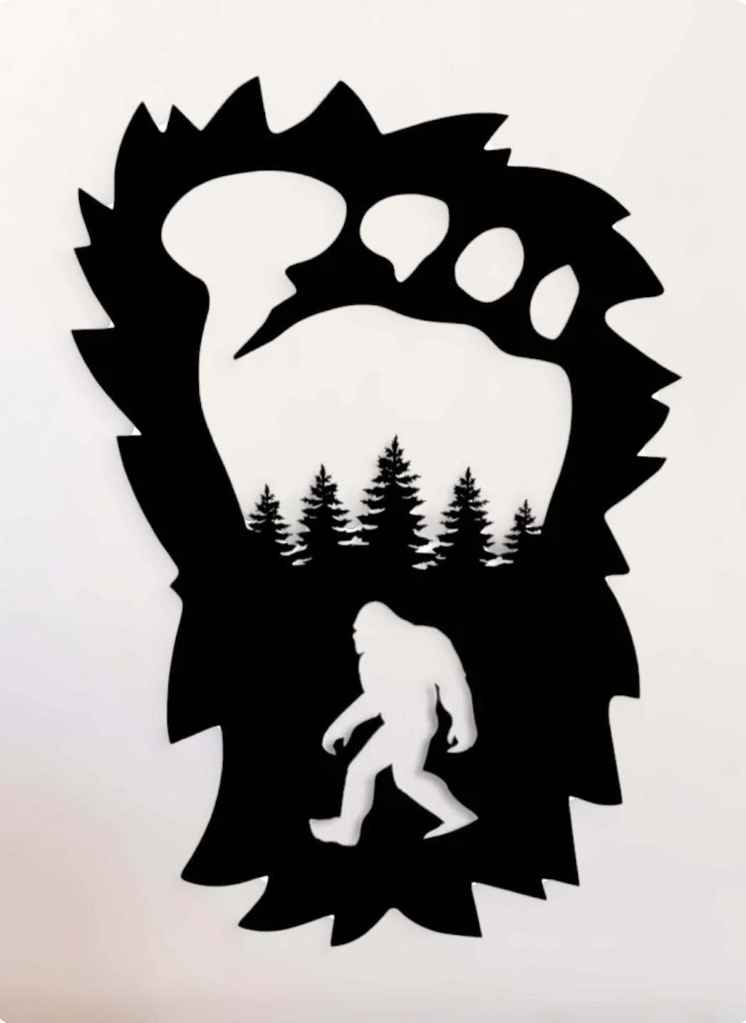 Big foot metal sign