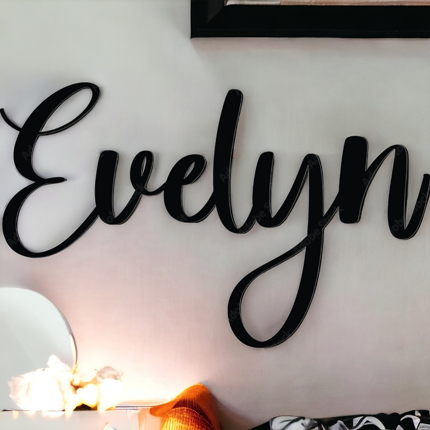 Home Decor Cursive Name Sign