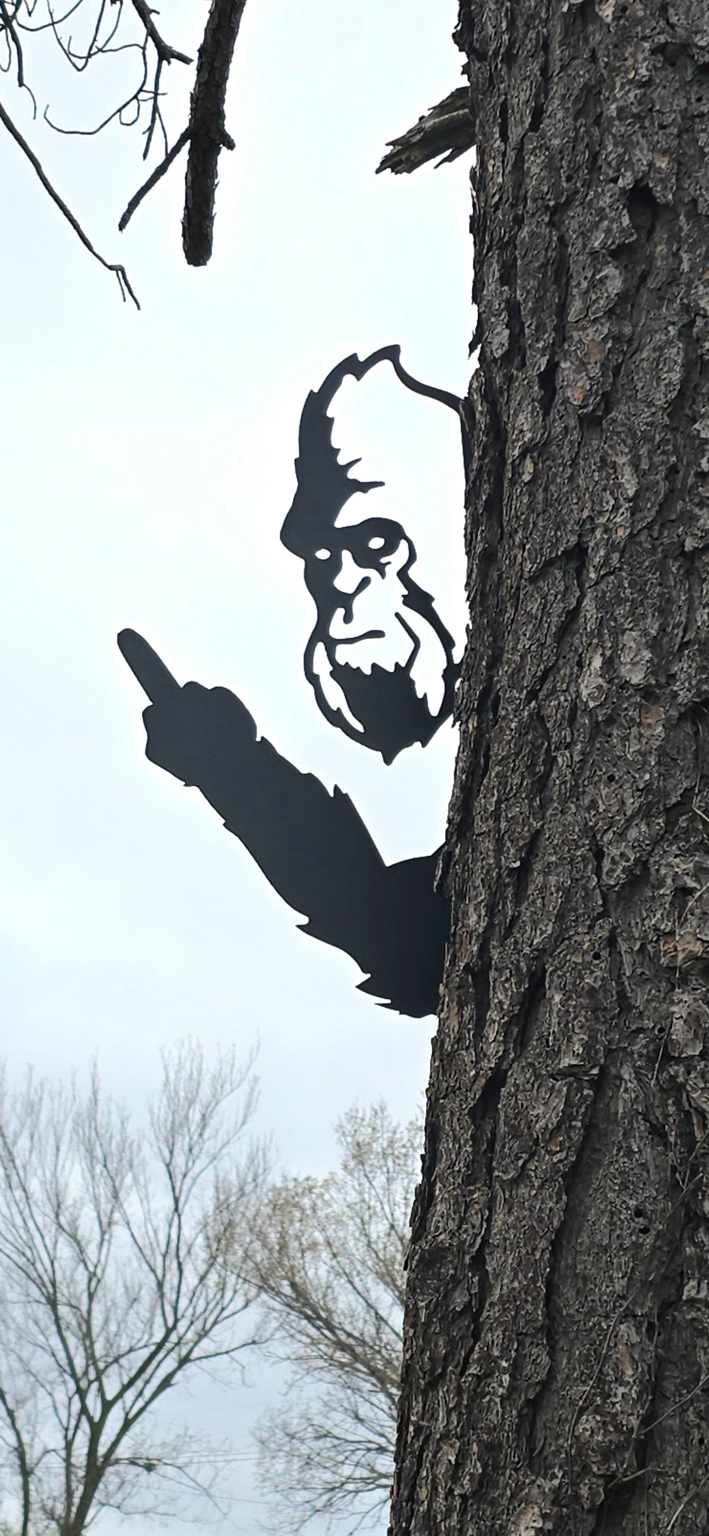 Peek-A-Boo Bigfoot Metal Design
