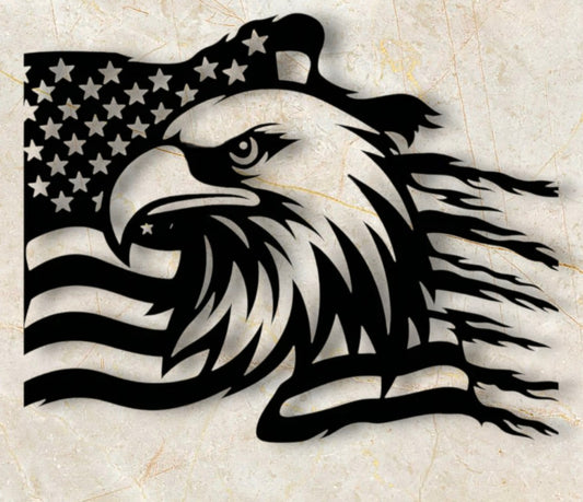 🇺🇸 American Eagle Flag Metal Wall Art