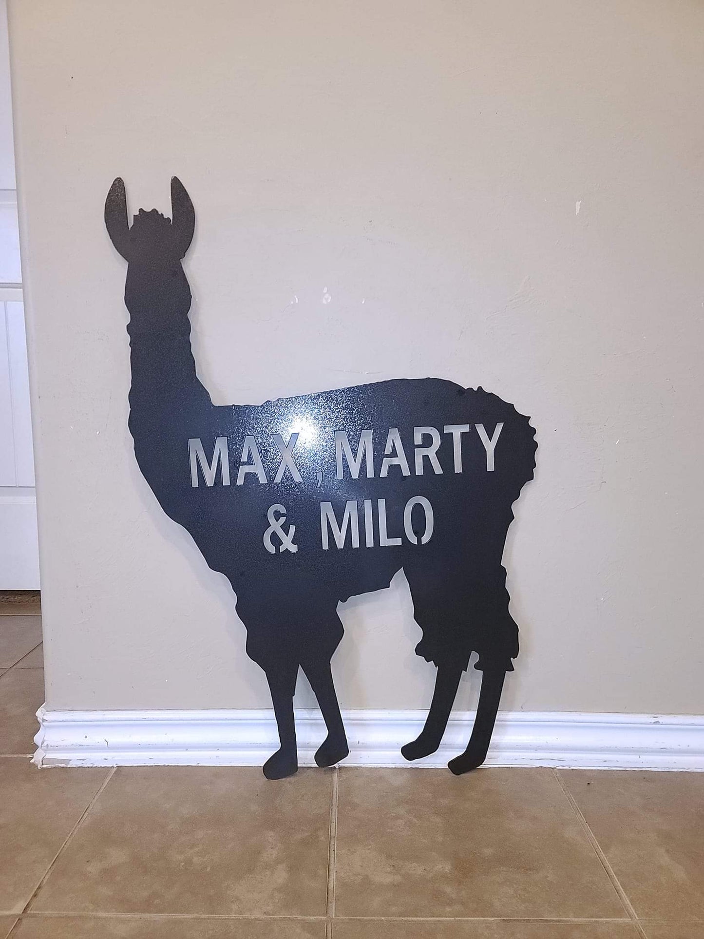 "ANY ANIMAL" Custom Metal Sign with Wording