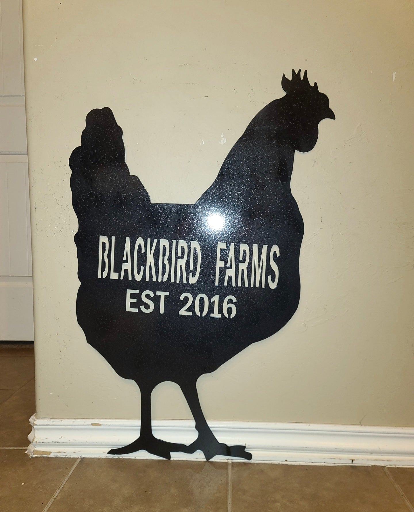 Chicken Metal Sign CUSTOM NAME