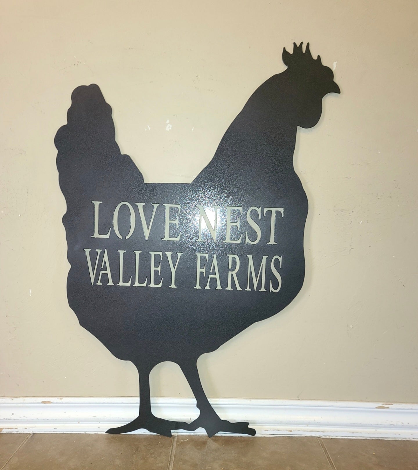 Chicken Metal Sign CUSTOM NAME